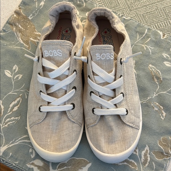 Skechers Shoes - Skechers BOBS Light Gray Slip-On Shoes